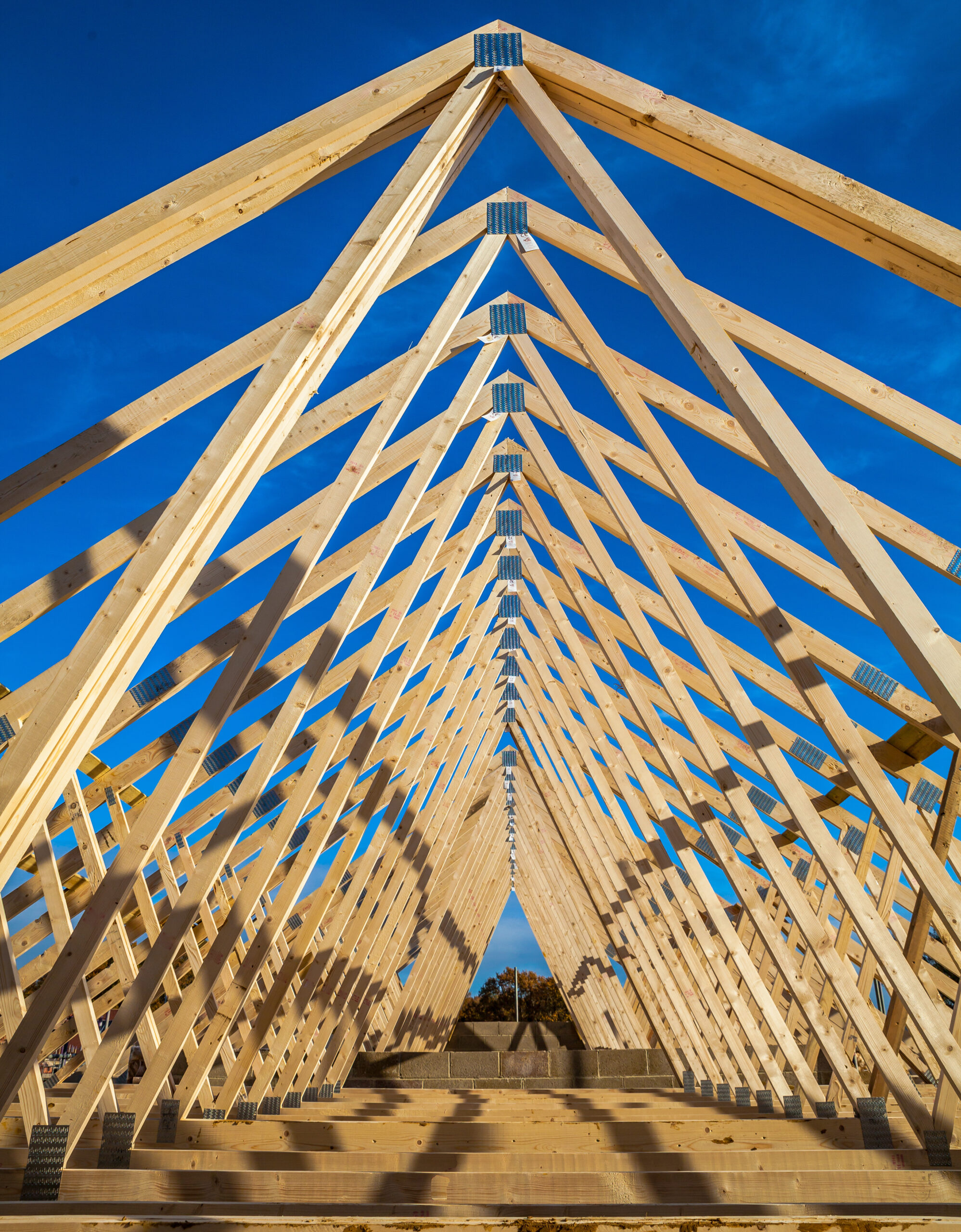 Charpente de toit pour l'ajout d'une pièce au-dessus du garage